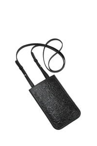 KAREN WALKER FILIGREE PHONE POUCH BLACK