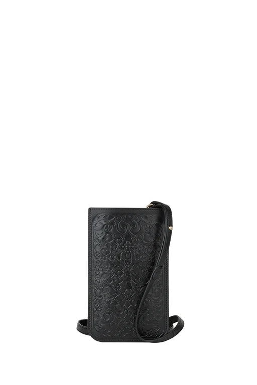 KAREN WALKER FILIGREE PHONE POUCH BLACK