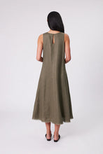 Load image into Gallery viewer, MARLOW FLORENCE LINEN DRESS KELP
