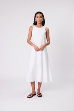 Load image into Gallery viewer, MARLOW FLORENCE LINEN DRESS WHITE
