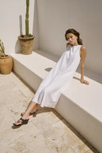 Load image into Gallery viewer, MARLOW FLORENCE LINEN DRESS WHITE
