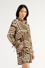 Load image into Gallery viewer, TUESDAY FORTUNE SHIRT CHOC GEO
