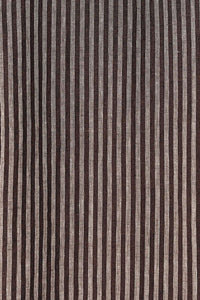 ROWIE RAMONA LINEN LONG SLEEVE SHIRT BROWN STRIPE