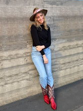 Load image into Gallery viewer, DARK HAMPTON x KAYLEE BELL COWBOY UP PINK PETITE SILK SCARF
