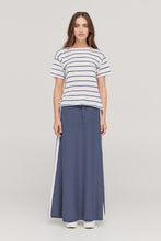 Load image into Gallery viewer, TAYLOR STRIPE SOLACE TEE MIDNIGHT/IVORY
