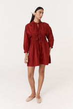 Load image into Gallery viewer, ROWIE EDEN ORGANIC MINI DRESS BURGUNDY
