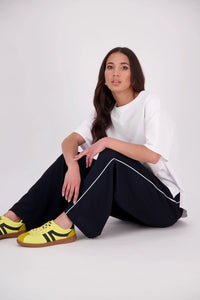 NES PIPED GIN PANTS INK/WHITE