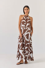Load image into Gallery viewer, TUESDAY HALTER DRESS PAINTERLY
