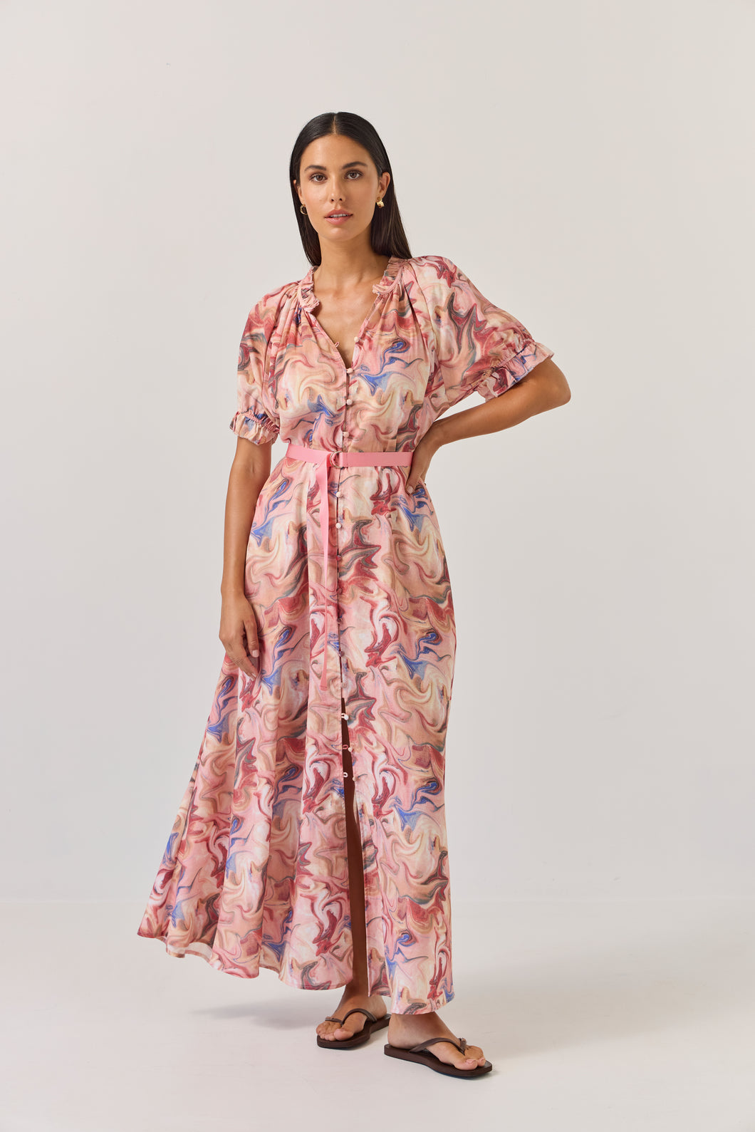 TUESDAY HEIDI DRESS WHIRLPOOL