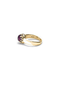 STOLEN GIRLFRIENDS CLUB GOLD BABY CLAW RING AMETHYST