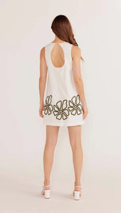 MINK PINK KIMIKA EMBROIDERED MINI DRESS