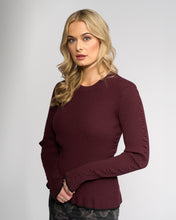 Load image into Gallery viewer, KNEWE LUXE SWEATER RAISIN/BLACK
