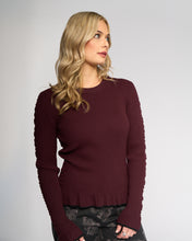 Load image into Gallery viewer, KNEWE LUXE SWEATER RAISIN/BLACK
