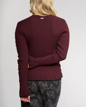 Load image into Gallery viewer, KNEWE LUXE SWEATER RAISIN/BLACK
