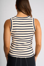 Load image into Gallery viewer, KNEWE RIVIERA TANK ECRU/INK STRIPE
