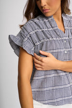 Load image into Gallery viewer, KNEWE ADDISON TOP INK GINGHAM
