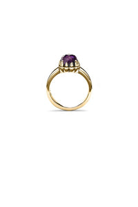 STOLEN GIRLFRIENDS CLUB GOLD BABY CLAW RING AMETHYST