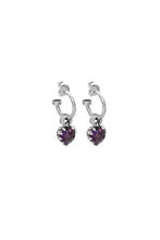 Load image into Gallery viewer, STOLEN GIRLFRIENDS CLUB SILVER LOVE ANCHOR EARRING AMETHYST
