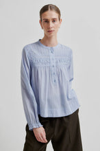 Load image into Gallery viewer, SECOND FEMALE MAISE BUTTON FRONT BLOUSE BRUNNERA BLUE
