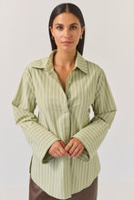 Load image into Gallery viewer, TUESDAY MARK SHIRT EMERALD STRIPE
