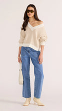 Load image into Gallery viewer, MINK PINK MEGAN V NECK SWEATER BEIGE
