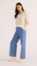 Load image into Gallery viewer, MINK PINK MEGAN V NECK SWEATER BEIGE
