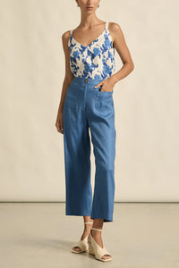 ZOE KRATZMANN MEMO TOP AZURE BOUQUET