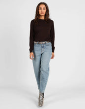 Load image into Gallery viewer, STORM MERINO LONG SLEEVE CLASSIC SWEATER CHOCOLATE

