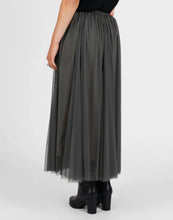 Load image into Gallery viewer, STORM MESH GODET SKIRT GREY
