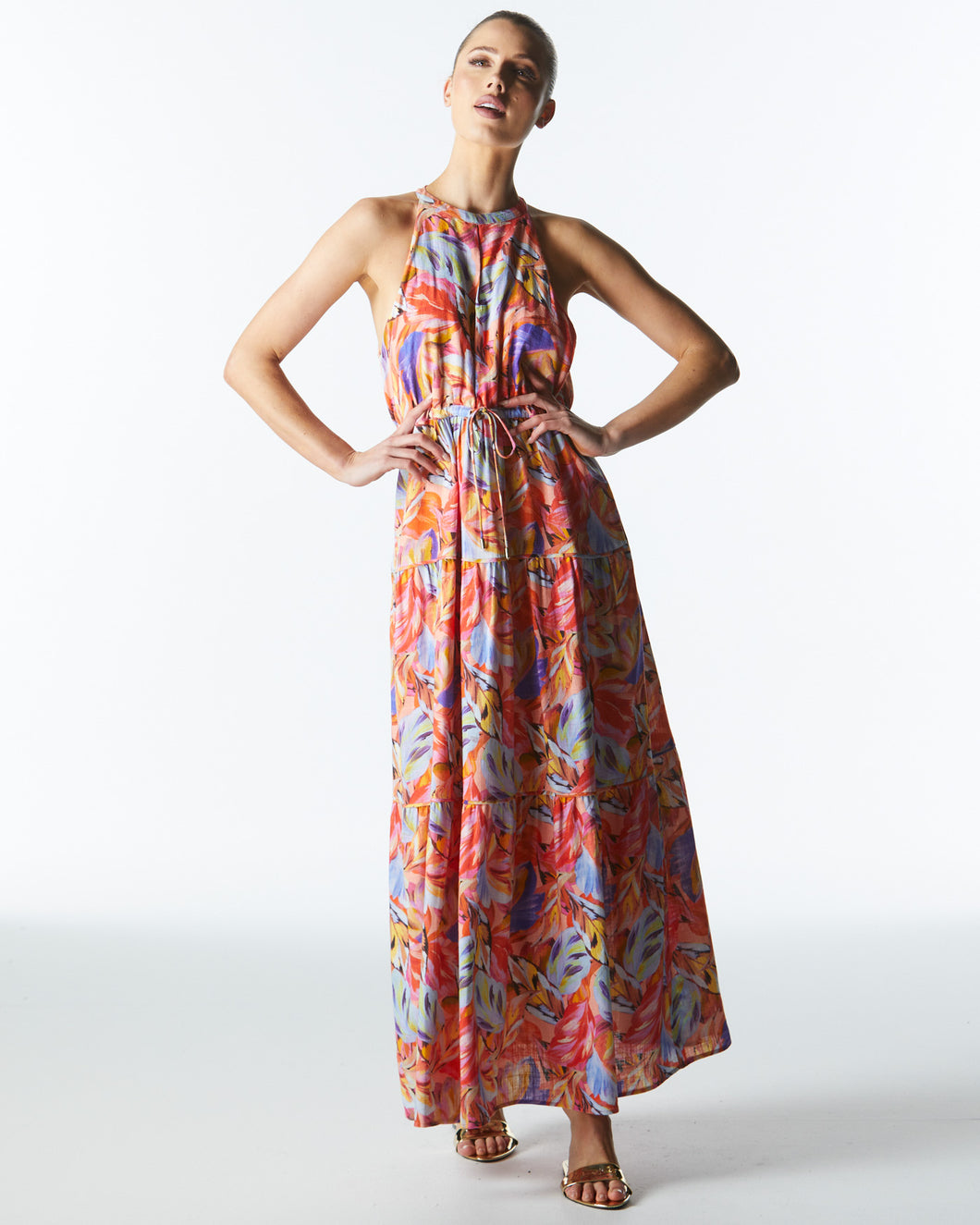 FATE + BECKER MIDSUMMER HALTER MAXI DRESS