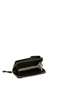 KAREN WALKER MONOGRAM PHONE WALLET BLACK