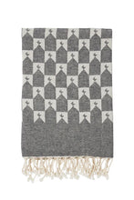 Load image into Gallery viewer, KAREN WALKER MONOGRAM TURKISH TOWEL NAVY
