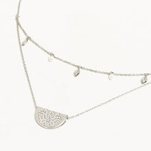 Load image into Gallery viewer, BY CHARLOTTE  SILVER LIVE IN PEACE LOTUS NECKLACE
