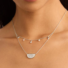 Load image into Gallery viewer, BY CHARLOTTE  SILVER LIVE IN PEACE LOTUS NECKLACE
