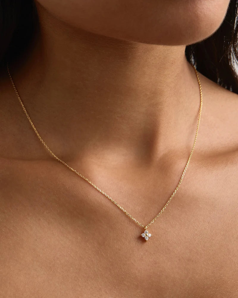 `BY CHARLOTTE GOLD CRYSTAL BLOOM NECKLACE