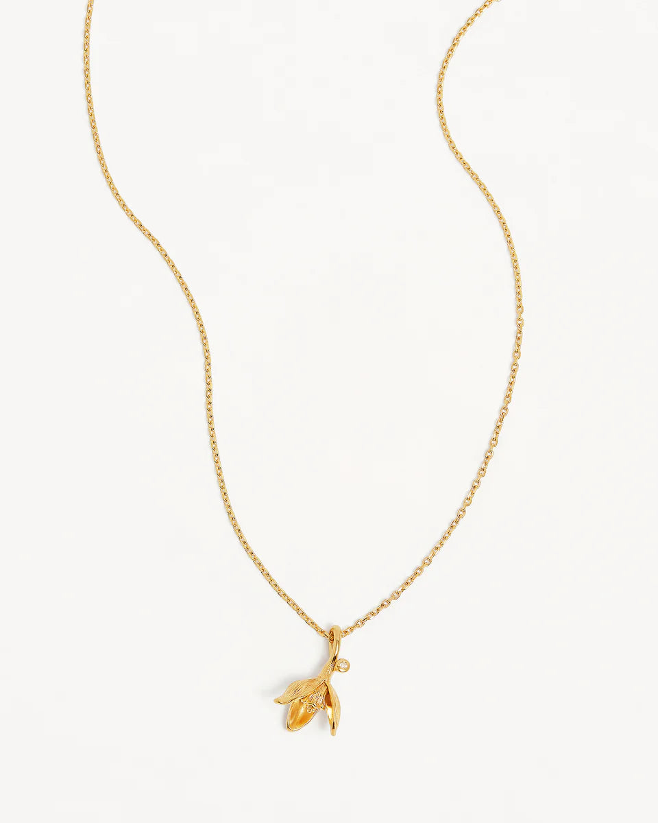 BY CHARLOTTE BIRTH FLOWER NECKLACE - SNOWDROP JANUARY