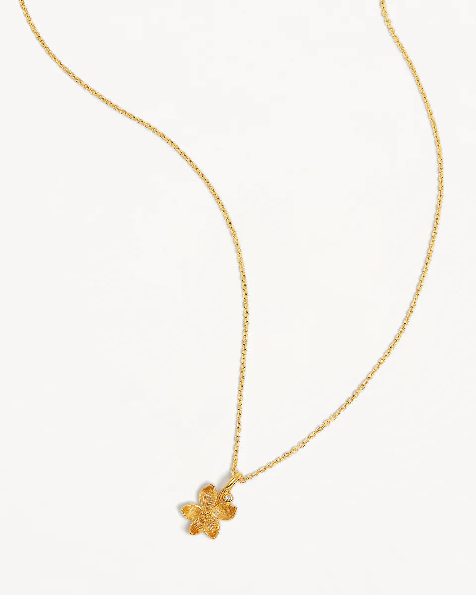 BY CHARLOTTE BIRTH FLOWER NECKLACE - VIOLET FEBRUARY