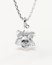 Load image into Gallery viewer, BY CHARLOTTE SILVER BIRTH FLOWER NECKLACE DAFFODIL MARCH
