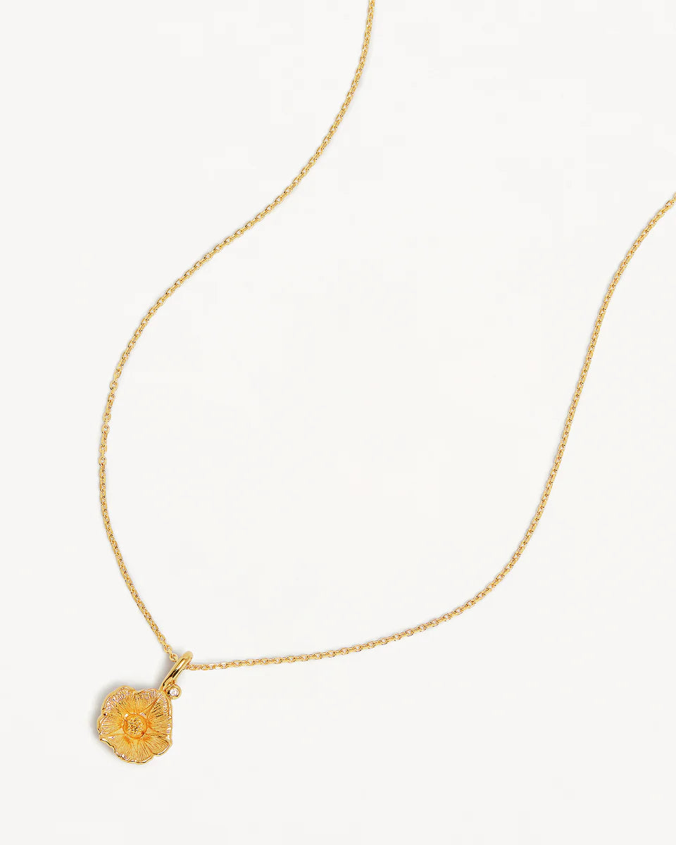 BY CHARLOTTE BIRTH FLOWER NECKLACE - MORNING GLORY SEPTEMBER