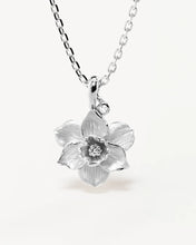 Load image into Gallery viewer, BY CHARLOTTE SILVER BIRTH FLOWER NECKLACE NARCISSUS - DECEMBER
