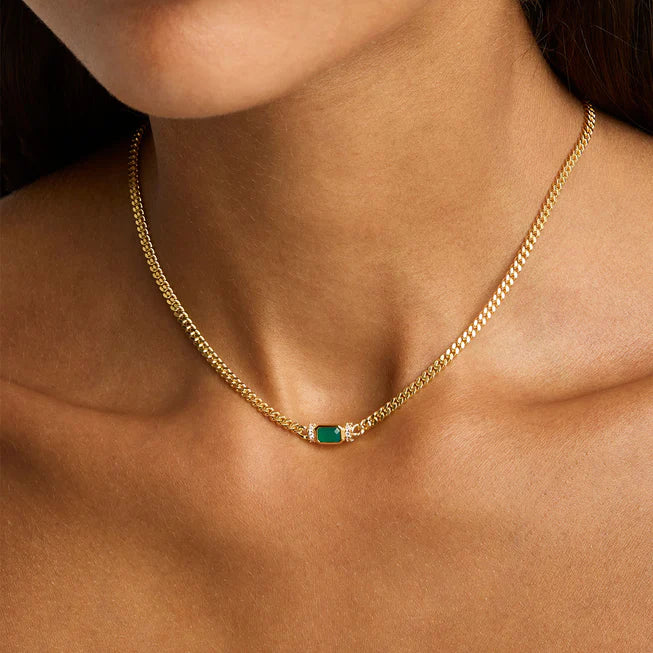BY CHARLOTTE STRENGTH WITHIN GREEN ONYX CURB CHOKER