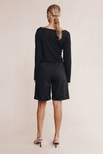 Load image into Gallery viewer, MARLE NARA SHORT BLACK PINSTRIPE
