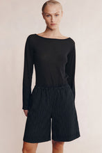 Load image into Gallery viewer, MARLE NARA SHORT BLACK PINSTRIPE
