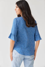 Load image into Gallery viewer, TUESDAY NARELLE TOP BLUE POLKA
