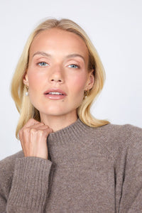 MARLOW CASHMERE FUNNEL NECK HAZELNUT