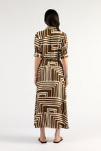 Load image into Gallery viewer, TUESDAY NICOLA DRESS CHOC GEO
