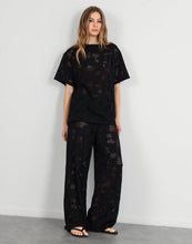 Load image into Gallery viewer, STORM OVERSIZED LACE TEE BLACK

