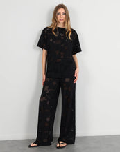 Load image into Gallery viewer, STORM OVERSIZED LACE TEE BLACK
