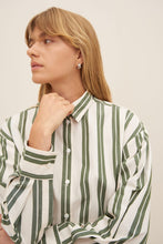 Load image into Gallery viewer, KOWTOW PETRA SHIRT FOREST STRIPE
