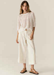 POL CARSEN CROP PANT ECRU